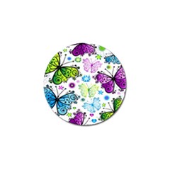 Butterflies Abstract Background Colorful Desenho Vector Golf Ball Marker (10 Pack) by Bedest
