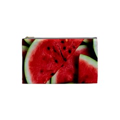 Watermelon Fruit Green Red Cosmetic Bag (small) by Bedest
