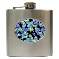 Chromatic Creatures Dance Wacky Pattern Hip Flask (6 Oz) by dflcprintsclothing
