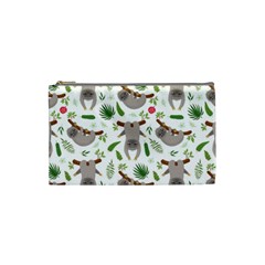 Seamless Pattern With Cute Sloths Cosmetic Bag (small) by Ndabl3x