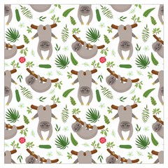 Seamless Pattern With Cute Sloths Lightweight Scarf  by Ndabl3x