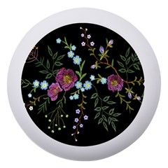 Embroidery Trend Floral Pattern Small Branches Herb Rose Dento Box With Mirror by Ndabl3x