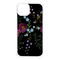 Embroidery Trend Floral Pattern Small Branches Herb Rose Iphone 13 Tpu Uv Print Case by Ndabl3x