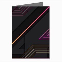 Gradient Geometric Shapes Dark Background Greeting Card by Ndabl3x