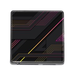 Gradient Geometric Shapes Dark Background Memory Card Reader (square 5 Slot) by Ndabl3x