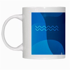 Abstract Classic Blue Background White Mug by Ndabl3x