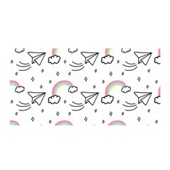 Cute Art Print Pattern Satin Wrap 35  X 70 