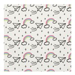 Cute Art Print Pattern Banner and Sign 4  x 4  Front