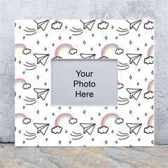 Cute Art Print Pattern White Wall Photo Frame 5  X 7 