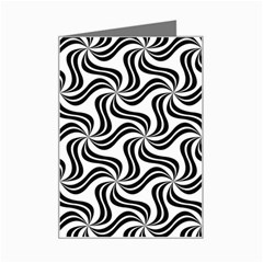 Soft Pattern Repeat Monochrome Mini Greeting Card by Ravend