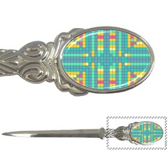 Checkerboard Squares Abstract Art Letter Opener