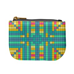 Checkerboard Squares Abstract Art Mini Coin Purse