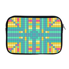 Checkerboard Squares Abstract Art Apple Macbook Pro 17  Zipper Case by Ravend