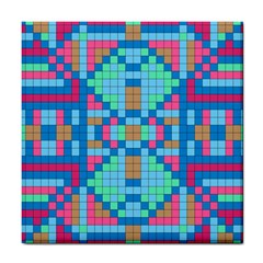 Checkerboard Square Abstract Tile Coaster