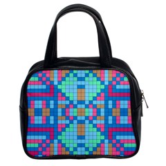 Checkerboard Square Abstract Classic Handbag (Two Sides)