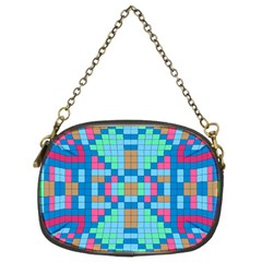 Checkerboard Square Abstract Chain Purse (Two Sides)