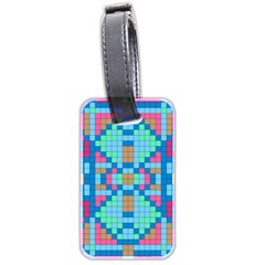 Checkerboard Square Abstract Luggage Tag (two Sides)