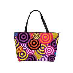 Abstract Circles Background Retro Classic Shoulder Handbag by Ravend