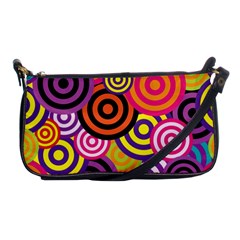 Abstract Circles Background Retro Shoulder Clutch Bag by Ravend