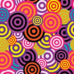 Abstract Circles Background Retro Play Mat (rectangle)