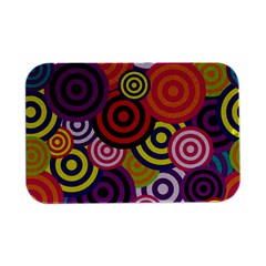 Abstract Circles Background Retro Open Lid Metal Box (silver)  