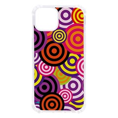 Abstract Circles Background Retro Iphone 13 Tpu Uv Print Case by Ravend