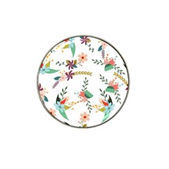 Floral Backdrop Pattern Flower Hat Clip Ball Marker (10 Pack)