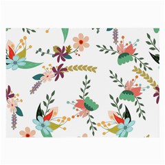 Floral Backdrop Pattern Flower Large Glasses Cloth (2 Sides)