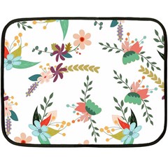 Floral Backdrop Pattern Flower Fleece Blanket (mini)