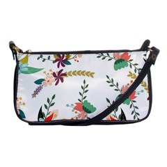 Floral Backdrop Pattern Flower Shoulder Clutch Bag