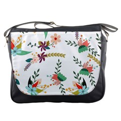 Floral Backdrop Pattern Flower Messenger Bag