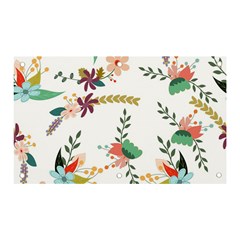 Floral Backdrop Pattern Flower Banner And Sign 5  X 3  by Ravend