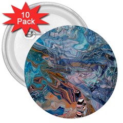 Abstract Delta 3  Buttons (10 Pack)  by kaleidomarblingart