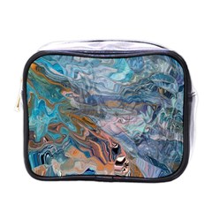 Abstract Delta Mini Toiletries Bag (one Side) by kaleidomarblingart