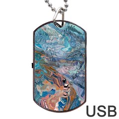 Abstract Delta Dog Tag Usb Flash (one Side) by kaleidomarblingart