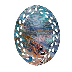 Abstract Delta Oval Filigree Ornament (two Sides) by kaleidomarblingart