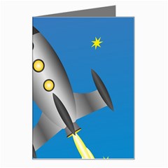 Rocket Spaceship Space Travel Nasa Greeting Card