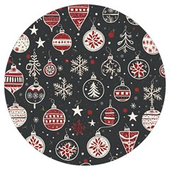 Christmas Decoration Winter Xmas Round Trivet by Ravend