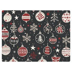 Christmas Decoration Winter Xmas Two Sides Premium Plush Fleece Blanket (extra Small) by Ravend