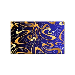 Squiggly Lines Blue Ombre Sticker Rectangular (100 Pack)