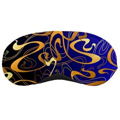 Squiggly Lines Blue Ombre Sleep Mask by Ravend