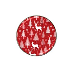 Christmas Tree Deer Pattern Red Hat Clip Ball Marker (4 Pack)