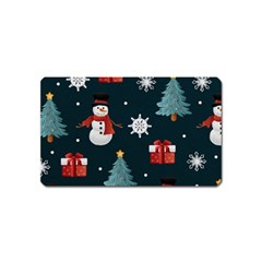 Snowmen Christmas Trees Magnet (name Card)