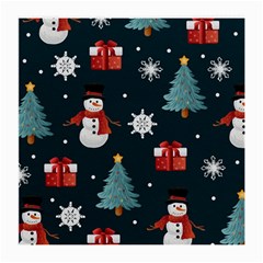 Snowmen Christmas Trees Medium Glasses Cloth