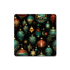 Christmas Ornaments Pattern Square Magnet