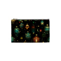 Christmas Ornaments Pattern Cosmetic Bag (small)