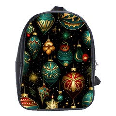 Christmas Ornaments Pattern School Bag (xl)