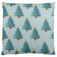 Christmas Trees Time Large Premium Plush Fleece Cushion Case (two Sides) by Ravend