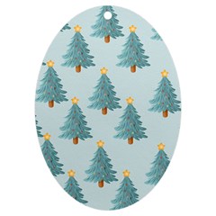 Christmas Trees Time Uv Print Acrylic Ornament Oval by Ravend