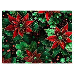 Flower Floral Pattern Christmas Premium Plush Fleece Blanket (extra Small)